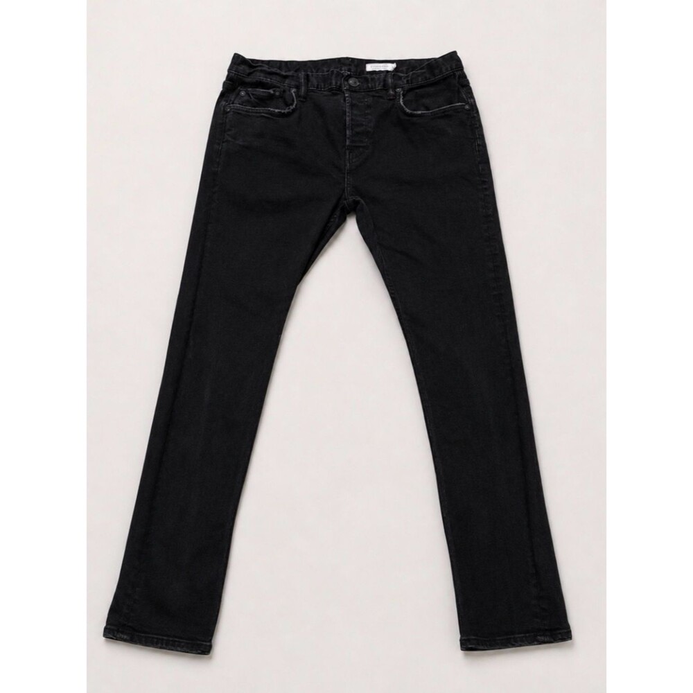 All Saints Cigarette Skinny Black Jeans Button Fly Stretch Men’s 34x31 EUC